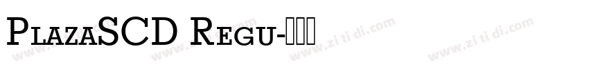 PlazaSCD Regu字体转换